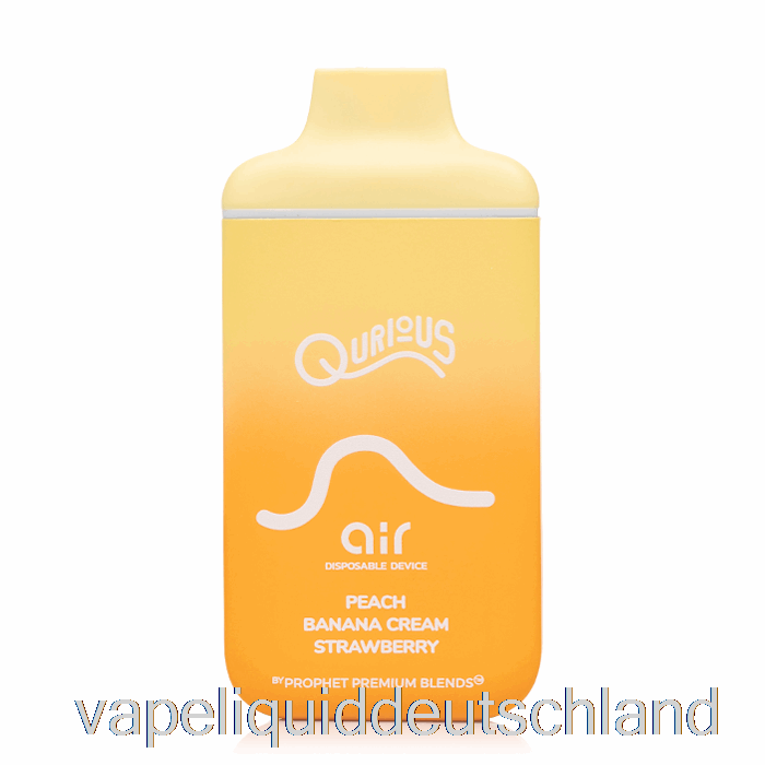 Qurious Air 6000 Einweg-Vape-Flüssigkeit Pfirsich-Bananen-Creme-Erdbeer-Vape